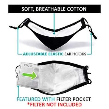 AECKS Fashion 3 Layer Reusable Cotton Face Masks 3-Pack