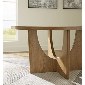 Dakmore Contemporary Round Dining Table by Ashley Furniture