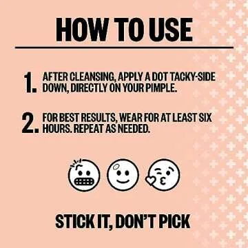 PEACE OUT Skincare Acne Dots, Hydrocolloid Pimple Patches Help Clear Blemishes Overnight, Award Winning Fast Acting Anti-Acne Solution (10 dots)