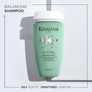 KÉRASTASE Specifique Balancing Shampoo for Oily Scalp & Hair, Cleanses Oil From Roots and Hydrates ...