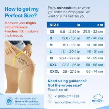 Modvel 2 Pack Knee Brace for Women & Men - Workout Knees Compression Sleeve for Knee Pain Relief Joint Support for ACL, Arthritis, Meniscus Tear Knees Brace for Sports, Rodilleras para Gym Fitness