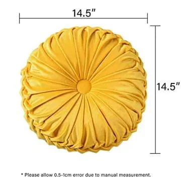 Decorative Round Pleated Throw Pillows Set - Classy Design