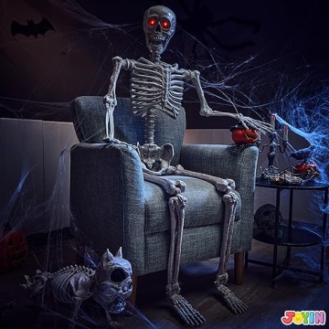 JOYIN 5.6 FT Halloween LED Life-Size Skeleton Decorations