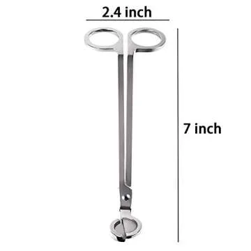 EVERMARKET Candle Wick Trimmer, Polished Stainless Steel Wick Clipper Cutter - Reaches Deep Into Candles to Cut Spent Wicks, Allow Cleaner Burn and Prevent Soot Buildup