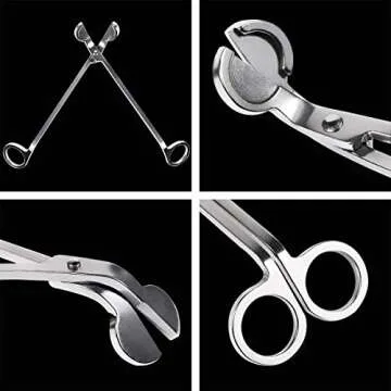 EVERMARKET Candle Wick Trimmer, Polished Stainless Steel Wick Clipper Cutter - Reaches Deep Into Candles to Cut Spent Wicks, Allow Cleaner Burn and Prevent Soot Buildup