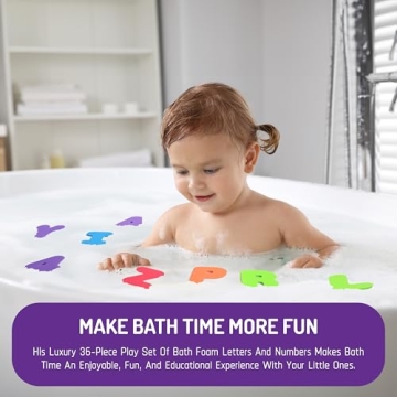 Fun Bath Foam Letters & Numbers Set for Kids