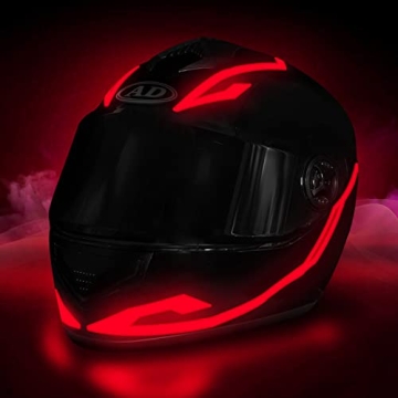 Motorcycle Helmet Light,3 Modes Driving EL Light Strips,Recharge Helmet Light Strip,Night Riding Sig...