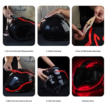 ZUOYOUZ Motorcycle Helmet Light for Night Visibility