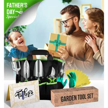 Heavy Duty Garden Tools - 10 Piece Ergonomic Set