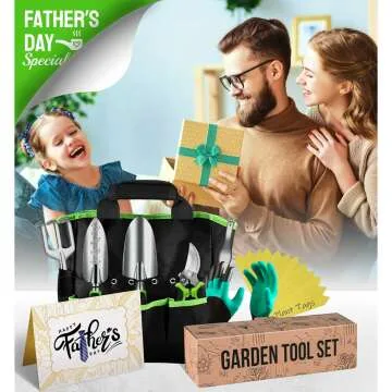 Heavy Duty Garden Tools - 10 Piece Ergonomic Set