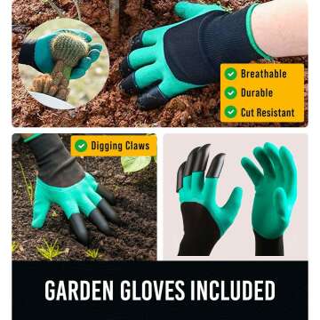 Heavy Duty Garden Tools - 10 Piece Ergonomic Set