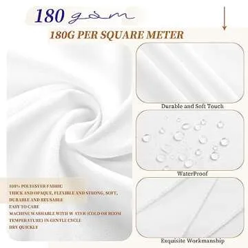 12 Pack White Tablecloths for 8 Foot Rectangle Tables 60 x126 inch,Polyester White Table Clothes in Bulk for Wedding,Waterproof Stain Resistant Washable Rectangle Table Cover for Party Buffet Camping