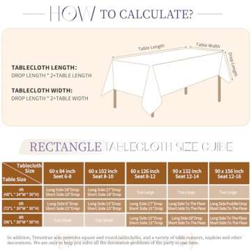 12 Pack White Tablecloths for 8 Foot Rectangle Tables 60 x126 inch,Polyester White Table Clothes in Bulk for Wedding,Waterproof Stain Resistant Washable Rectangle Table Cover for Party Buffet Camping