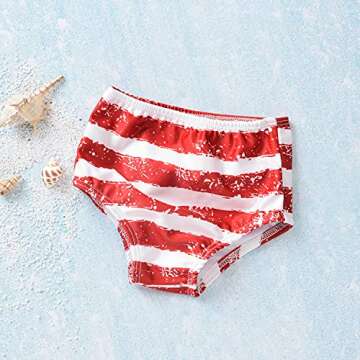 Toddler Girls 4th of July Bikini Swimsuit Set