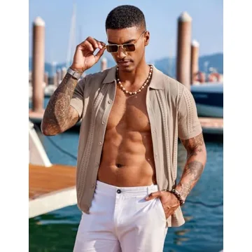 Versatile COOFANDY Men's Knit Shirt for Summer Style