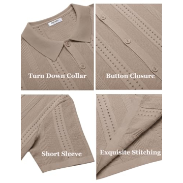 Versatile COOFANDY Men's Knit Shirt for Summer Style