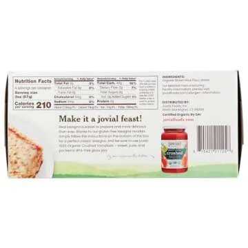 Jovial Organic Brown Rice Pasta Lasagna Gluten Free -- 9 oz - 2 pc