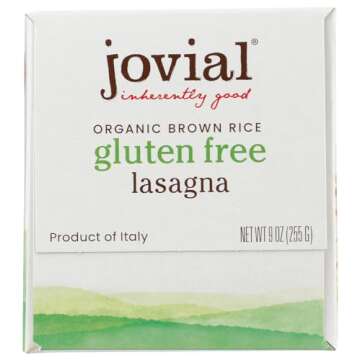 Jovial Organic Brown Rice Pasta Lasagna Gluten Free -- 9 oz - 2 pc