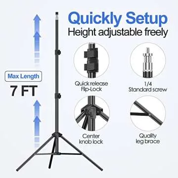 EMART 10Ft Photo Studio with White Backdrop for Versatile Use