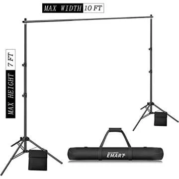 EMART 10Ft Photo Studio with White Backdrop for Versatile Use