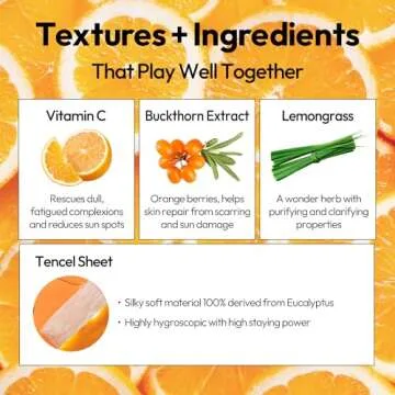 LAPCOS Vita C Sheet Mask - Vitamin C Skin Glow 5-Pack