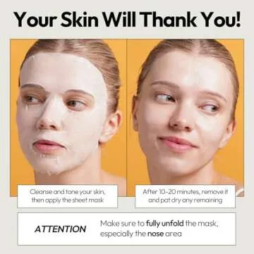 LAPCOS Vita C Sheet Mask - Vitamin C Skin Glow 5-Pack