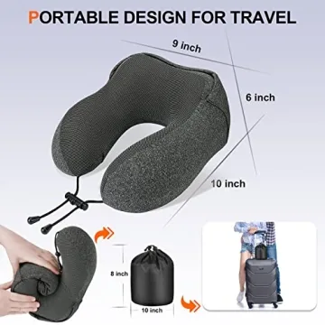 Cirorld Neck Pillow - Memory Foam with Hood for Travel Comfort