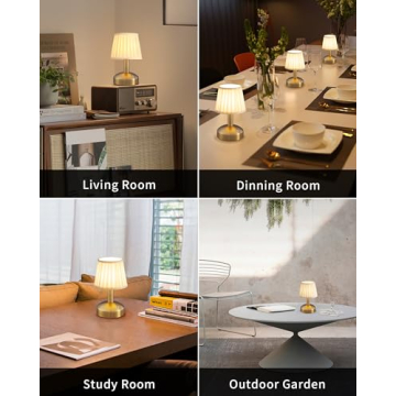 KDG Portable Cordless Table Lamp for Home Décor