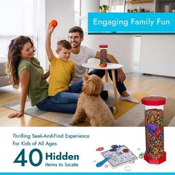 Find It Games Hidden Object Game, Find and Seek Scavenger Hunt, Kids Edition Kid Friendly Themed Items, Including Alphabet Beads, Car, Fish, Balloon, Baseball - Travel Game for Ages 8+