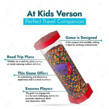 Find It Games Hidden Object Game, Find and Seek Scavenger Hunt, Kids Edition Kid Friendly Themed Items, Including Alphabet Beads, Car, Fish, Balloon, Baseball - Travel Game for Ages 8+
