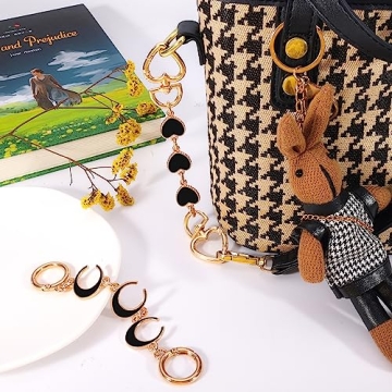 Stylish 2Pcs Heart Moon Purse Strap Extenders for Handbags