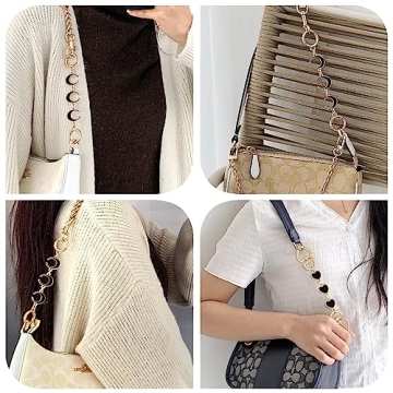 Stylish 2Pcs Heart Moon Purse Strap Extenders for Handbags