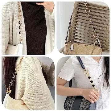 Stylish 2Pcs Heart Moon Purse Strap Extenders for Handbags