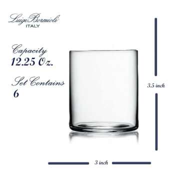 Luigi Bormioli Top Class 12.25 Oz Thin DOF Glass, Set Of 6 Water Drinking Glasses, Son.hyx High Tech...