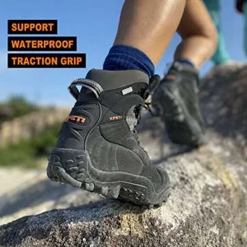 Manfen Women's Lightweight Waterproof Hiking Boots