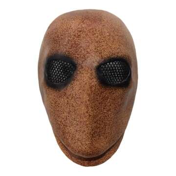 Aspfoaw Creepy Faceless Clown Mask Cosplay Costume Horror Face Mask Cosplay Latex Full Face Mask for...