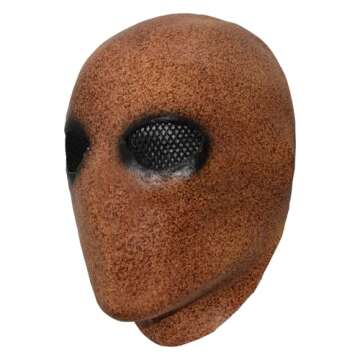 Aspfoaw Creepy Faceless Clown Mask Cosplay Costume Horror Face Mask Cosplay Latex Full Face Mask for Halloween﻿ (White-B)