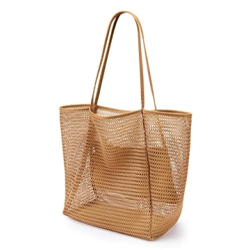 KALIDI Beach Mesh Tote Bag - 23L Casual Tote for Every Adventure