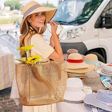 KALIDI Stylish & Spacious Beach Mesh Tote Bag