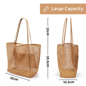 KALIDI Stylish & Spacious Beach Mesh Tote Bag