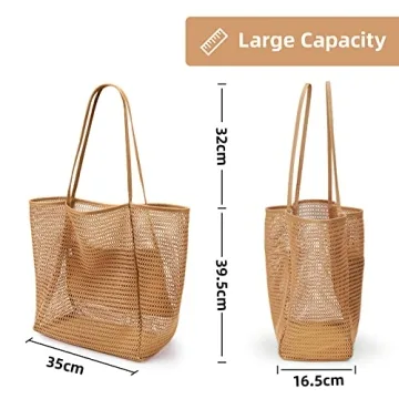 KALIDI Stylish & Spacious Beach Mesh Tote Bag