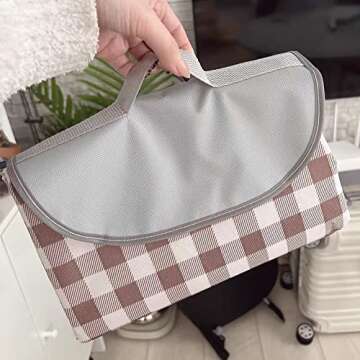 RUIBOLU Extra Large Picnic Blanket Beach Blankets, 80''x60'' Picnic Mat Waterproof Sand Proof Foldab...