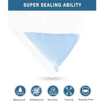 Durable Large Storage Bags with Zipper - 2.4 mil Thickness