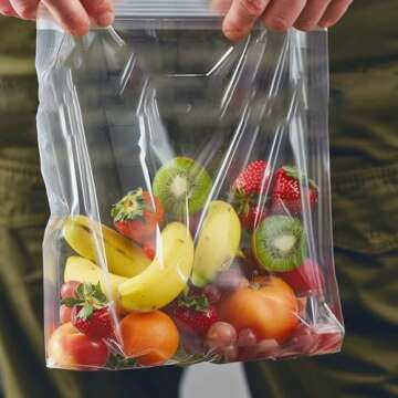 Durable Large Storage Bags with Zipper - 2.4 mil Thickness