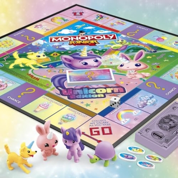 Unicorn Monopoly Junior Board Game for Kids 5+