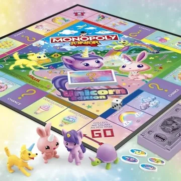 Unicorn Monopoly Junior Board Game for Kids 5+