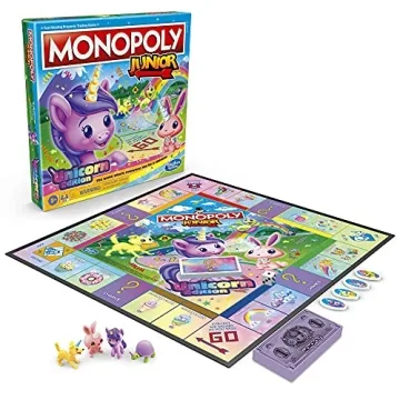 Unicorn Monopoly Junior Board Game for Kids 5+