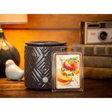 Georgia Peach - Southern Peach Fruit Scented Melt- Maximum Scent Wax Cubes/Melts- 1 Pack -2 Ounces- 6 Cubes, Gift for Women, Men, BFF, Friend, Wife, Mom, Birthday, Sister, Daughter, Anniversary