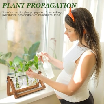 Renmxj Plant Propagation Station with Wooden Stand