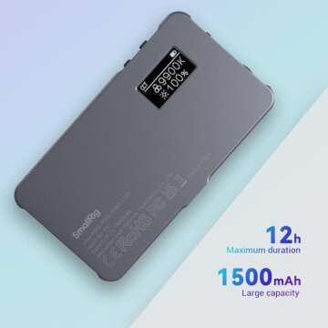 P96L RGB Video Light by SmallRig, Portable Metal LED Camera Light, 2500-8000K, 21 Effects, CRI 96+, OLED Display, Photo and Video Lighting, Long Battery Life, Fits Phone and Camera